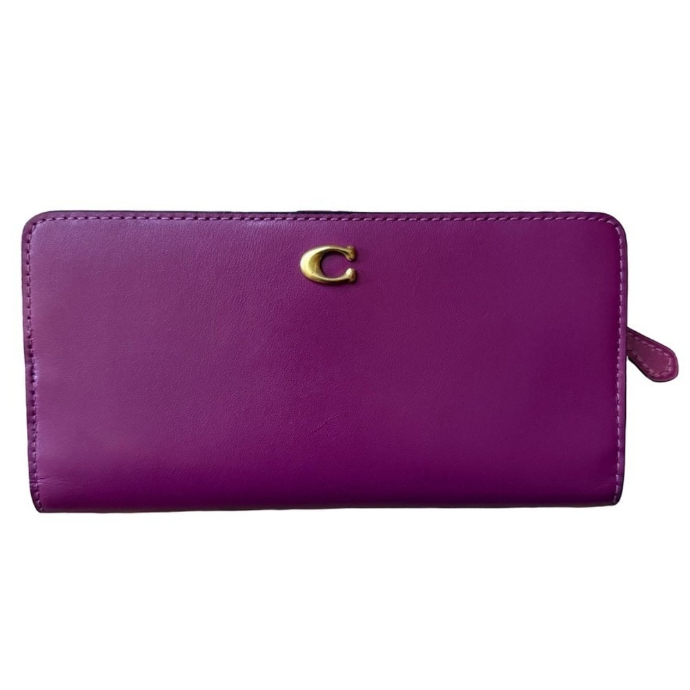 Coach Smooth Skinny Snap-Tab Closesure Purple
